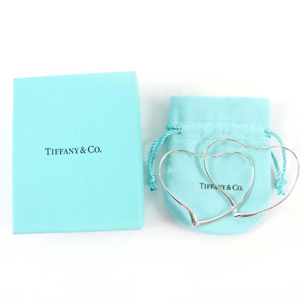 TIFFANY Authentic Silver Heart Earrings - Picture 2 of 8